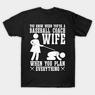 Baseball Coach Wife Professional Mom Instructor T-Shirt